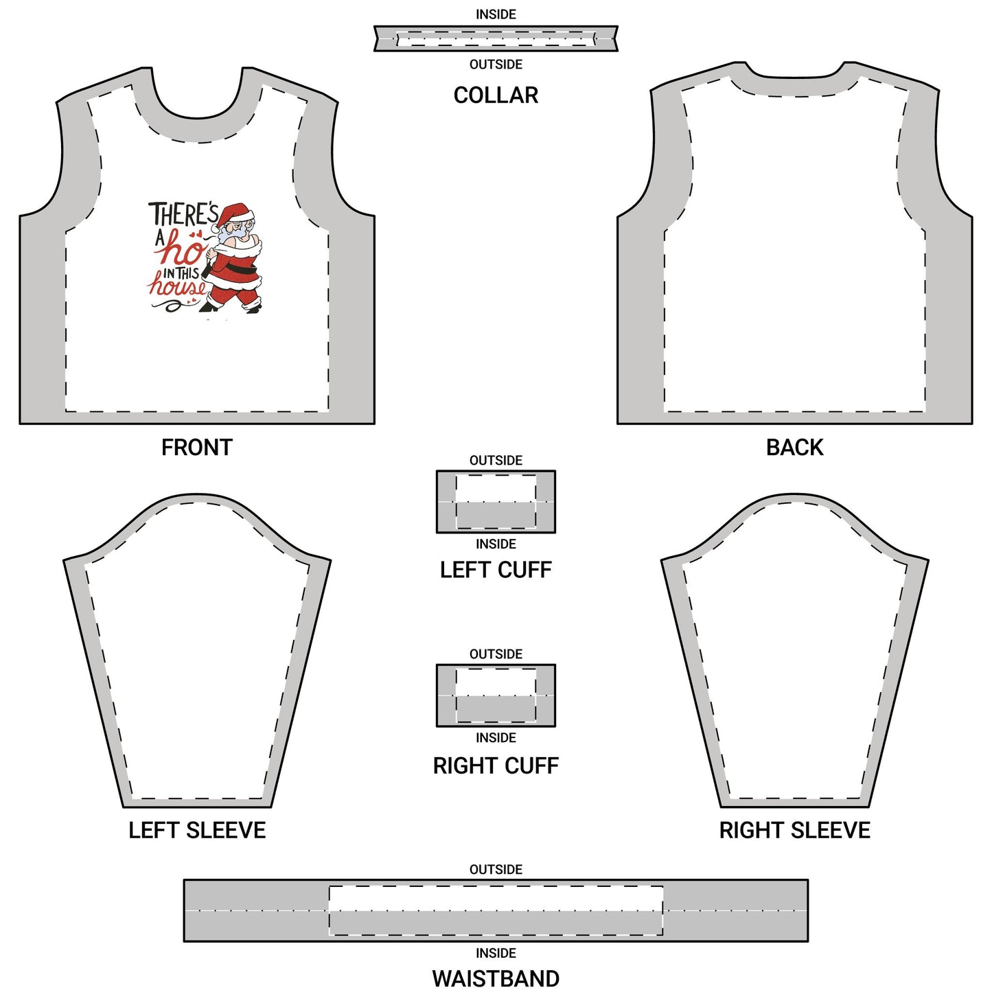 Santa 'There's a ho in this house' Crewneck Sweater