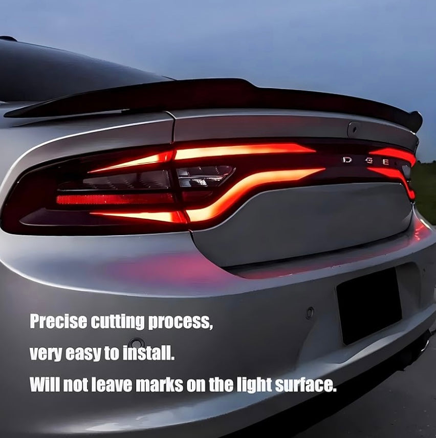Tail Light Race Track Bat Vinyl Decal Cover Fits Dodge Charger 2015-2023 Taillight Racetrack Sticker Overlay Black Including sxt, rt, SRT, scat Pack etc