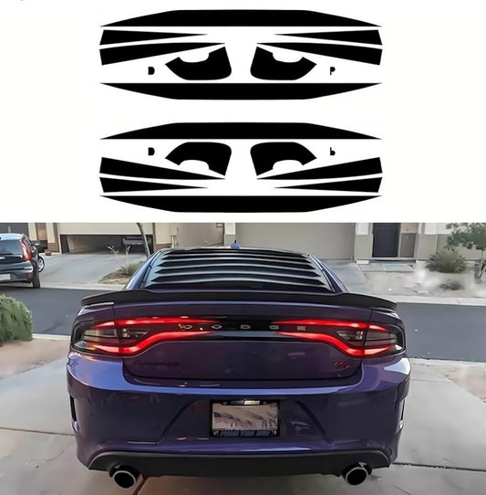 Tail Light Race Track Bat Vinyl Decal Cover Fits Dodge Charger 2015-2023 Taillight Racetrack Sticker Overlay Black Including sxt, rt, SRT, scat Pack etc